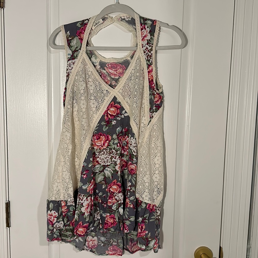 Umgee Lace and Floral Tunic